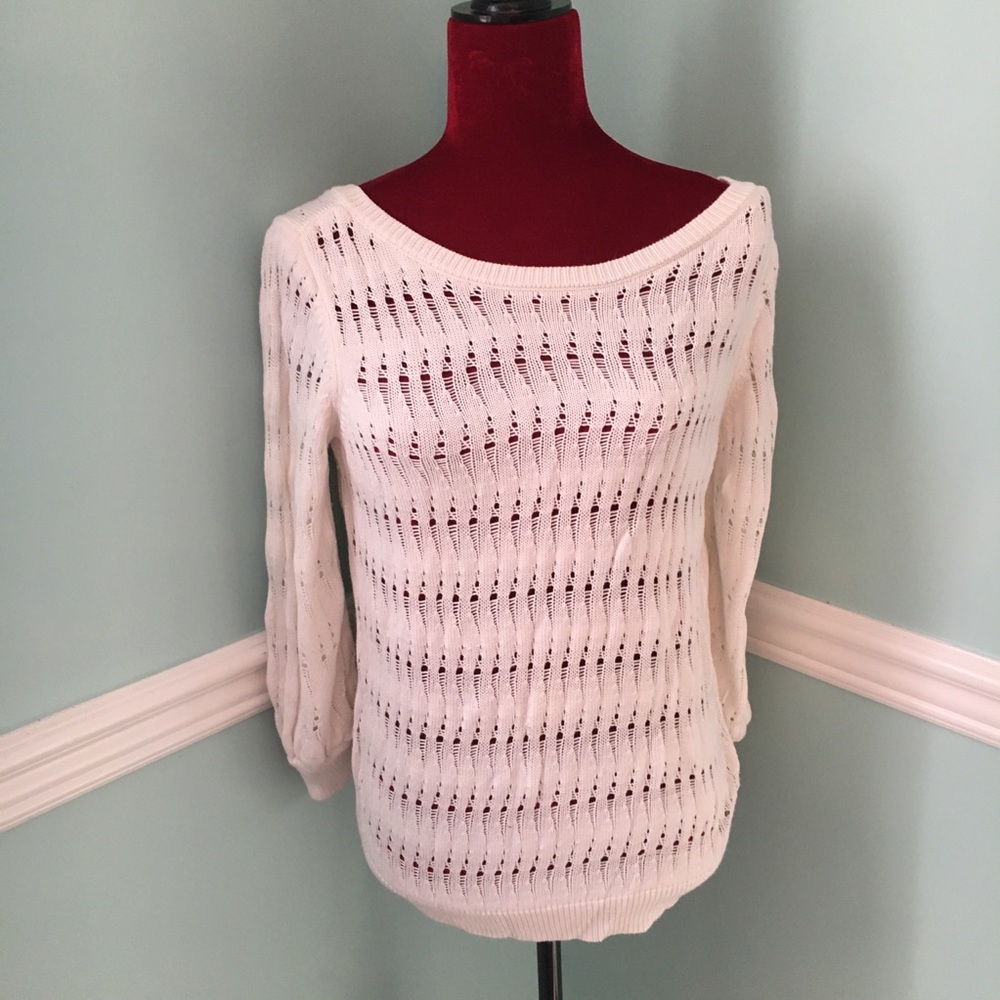 WHBM Open Weave Summer Sweater